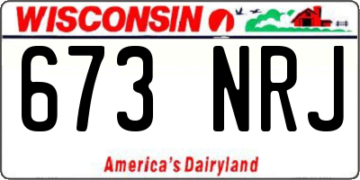WI license plate 673NRJ