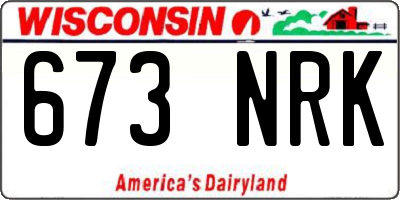 WI license plate 673NRK