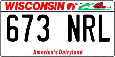 WI license plate 673NRL