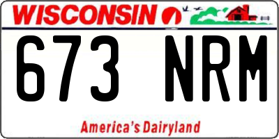 WI license plate 673NRM