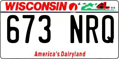 WI license plate 673NRQ