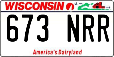WI license plate 673NRR