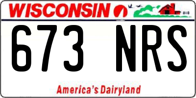 WI license plate 673NRS