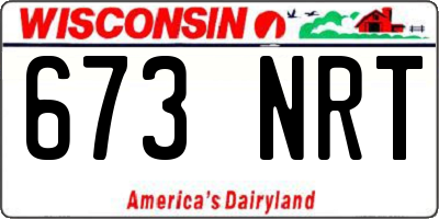 WI license plate 673NRT
