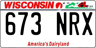 WI license plate 673NRX