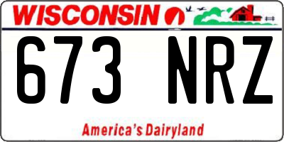 WI license plate 673NRZ