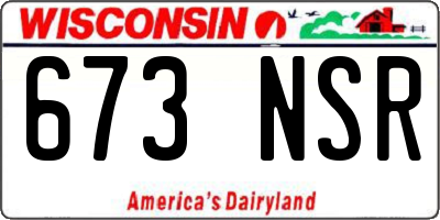 WI license plate 673NSR
