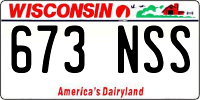WI license plate 673NSS
