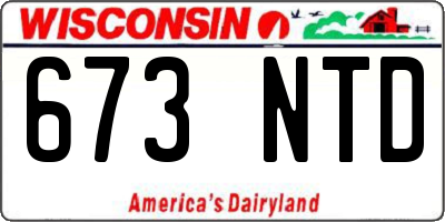WI license plate 673NTD