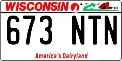 WI license plate 673NTN