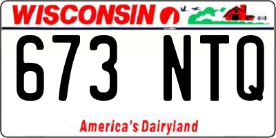 WI license plate 673NTQ
