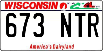 WI license plate 673NTR