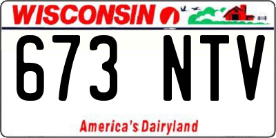 WI license plate 673NTV