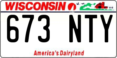 WI license plate 673NTY