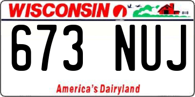 WI license plate 673NUJ