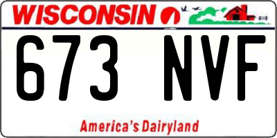 WI license plate 673NVF