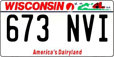 WI license plate 673NVI