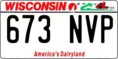 WI license plate 673NVP