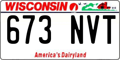 WI license plate 673NVT