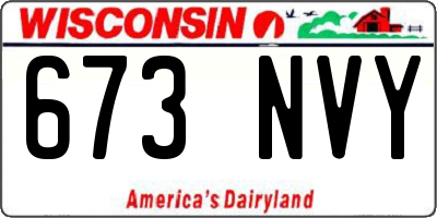 WI license plate 673NVY