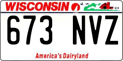 WI license plate 673NVZ