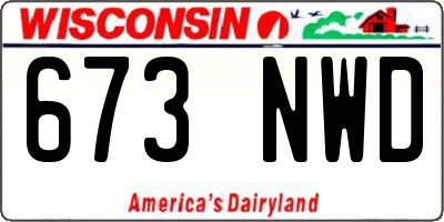 WI license plate 673NWD