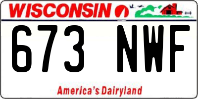 WI license plate 673NWF