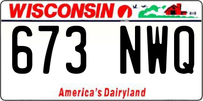 WI license plate 673NWQ