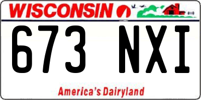WI license plate 673NXI
