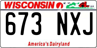 WI license plate 673NXJ