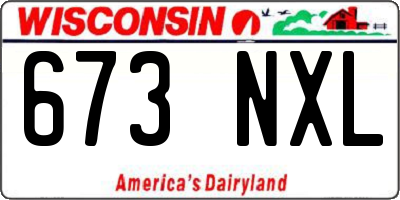 WI license plate 673NXL