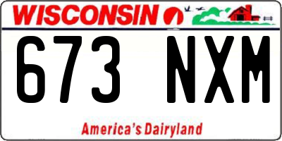 WI license plate 673NXM