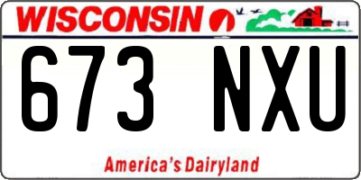 WI license plate 673NXU