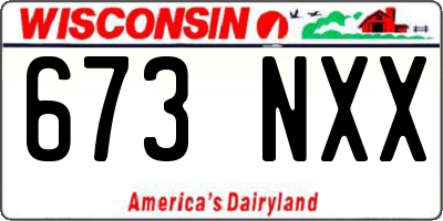 WI license plate 673NXX