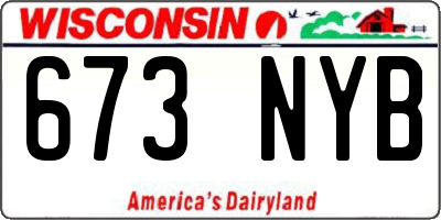 WI license plate 673NYB