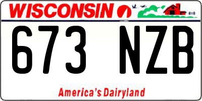 WI license plate 673NZB