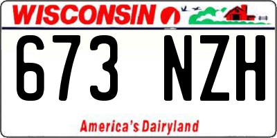 WI license plate 673NZH
