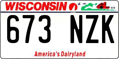 WI license plate 673NZK