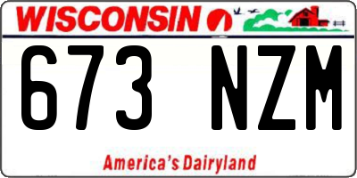 WI license plate 673NZM