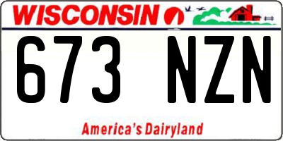 WI license plate 673NZN