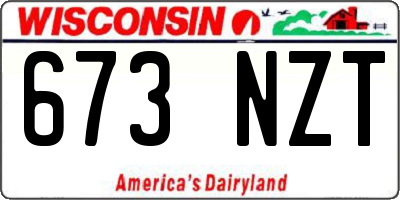 WI license plate 673NZT