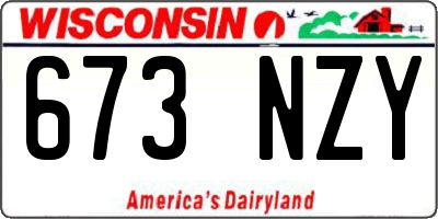WI license plate 673NZY