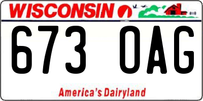 WI license plate 673OAG