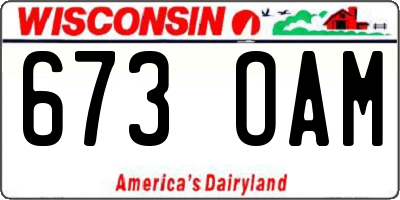 WI license plate 673OAM