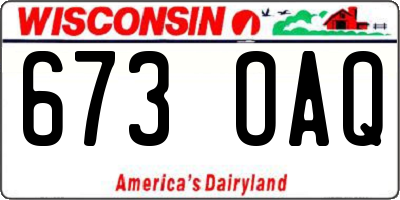 WI license plate 673OAQ