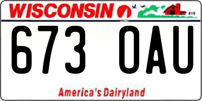 WI license plate 673OAU