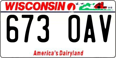 WI license plate 673OAV