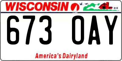 WI license plate 673OAY