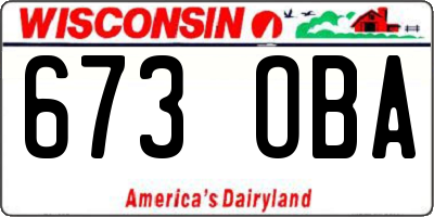 WI license plate 673OBA
