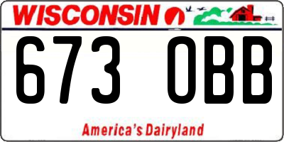 WI license plate 673OBB